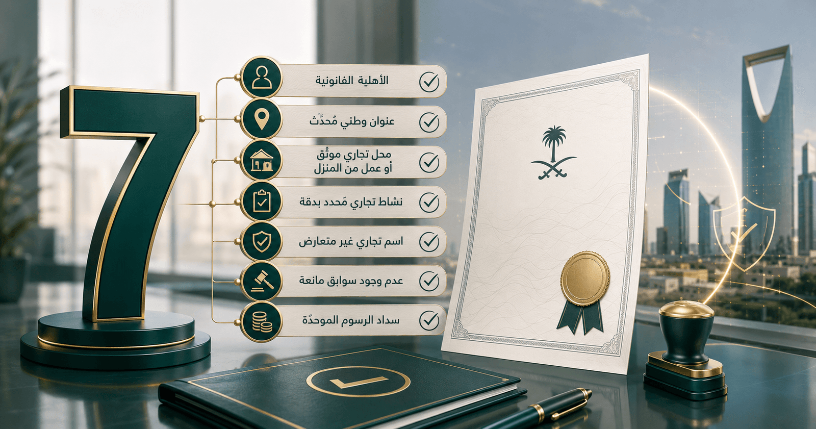 7 شروط عند فتح سجل تجاري في السعودية 2026 1 7 شروط عند فتح سجل تجاري في السعودية 2026